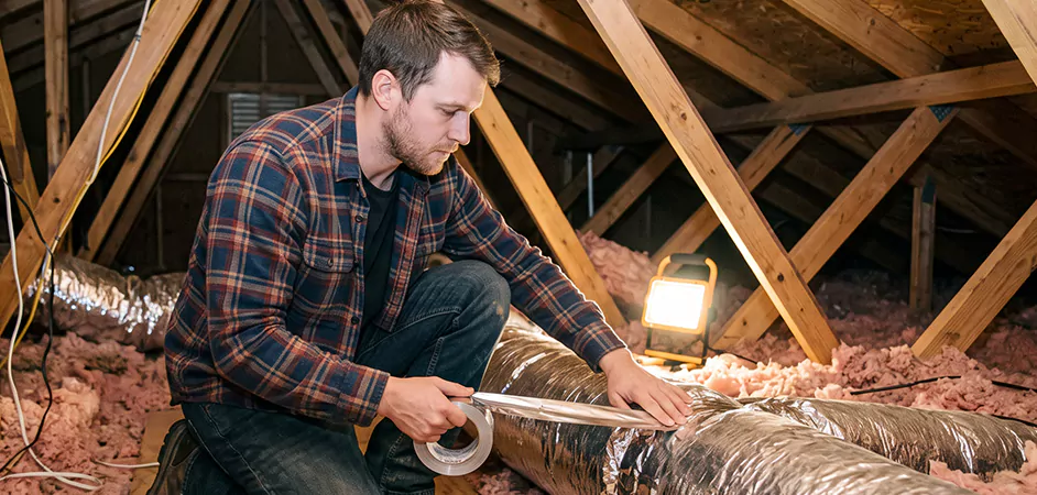 Attic Duct Sealing and Insulation in Tyler